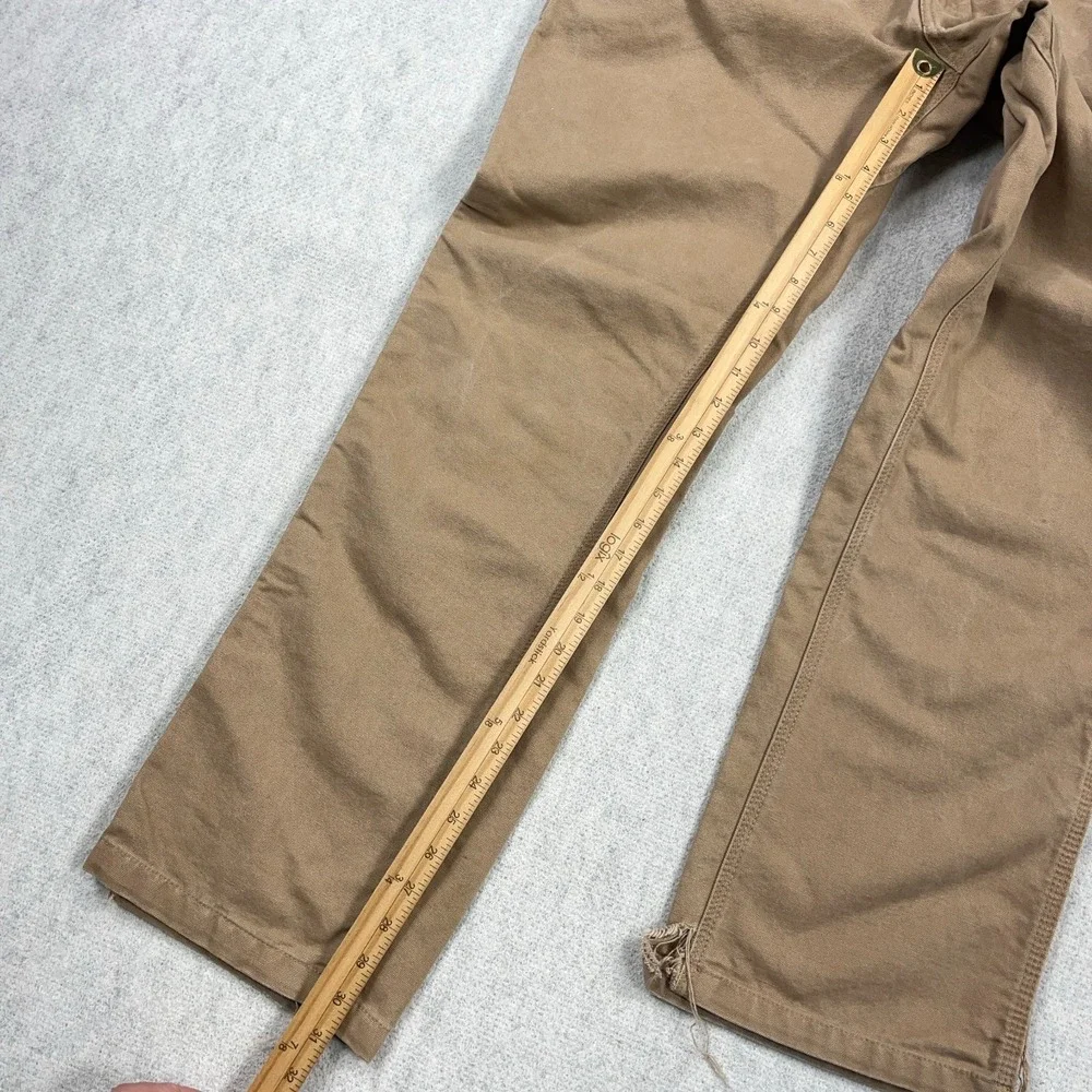 Craftsman Pants Men 32x30 Brown Carpenter Duck Canvas Baggy Work Wear Worn‎
